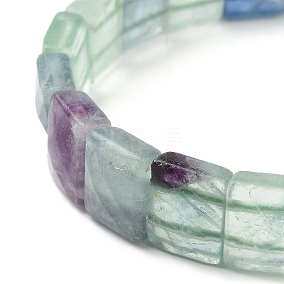 Natural Fluorite Gemstone Stretch Bracelets BJEW-F406-B06-1