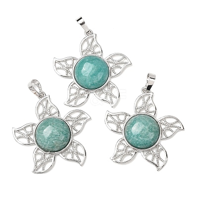 Natural Amazonite Pendants GG-CBA0251-06P-1