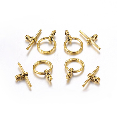 Tibetan Style Toggle Clasps GAB2035Y-NF-1