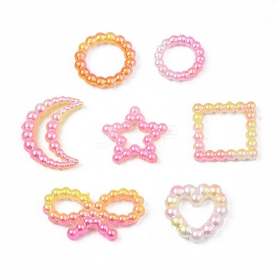 Spray Paint ABS Plastic Cabochons KY-S169-01E-1