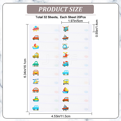 Self-Laminating Write-On Waterproof Baby Bottle Labels DIY-WH0504-25D-1