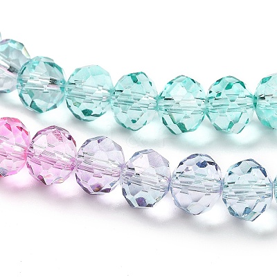 Transparent Painted Glass Beads Strands DGLA-A034-T6mm-A10-1