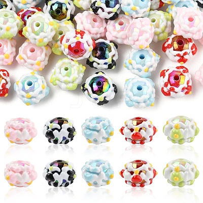 Opaque Acrylic Beads SACR-YW0002-78B-01-1