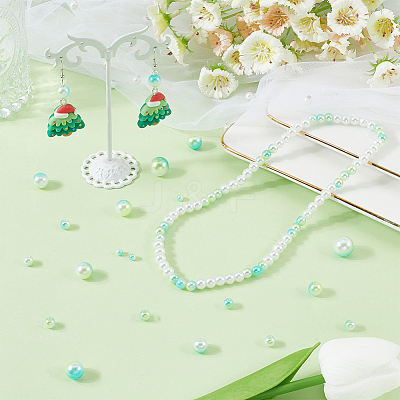 1830Pcs 5 Styles ABS Plastic Imitation Pearl Beads MACR-SP0001-03C-1