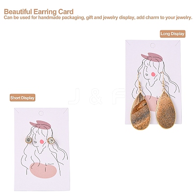Rectangle Cardboard Earring Display Cards CDIS-P004-16A-01-1