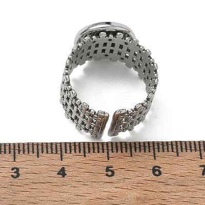304 Stainless Steel Cuff Ring Components SA-CBA37BC-16C-P-1