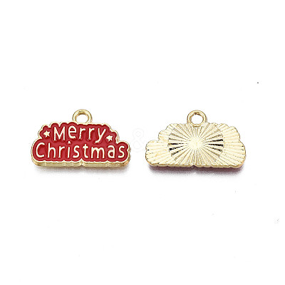 Rack Plating Alloy Enamel Pendants X1-ENAM-N055-173A-1