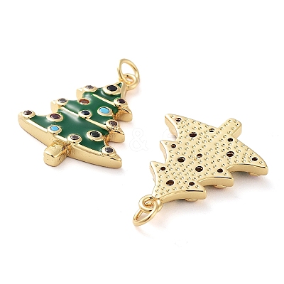 Christmas Theme Rack Plating Brass Pendants KK-M280-11B-G-1
