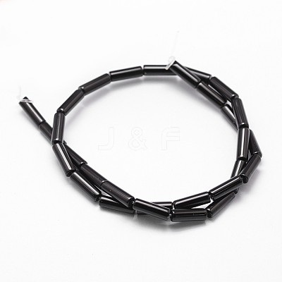 Natural Black Onyx Beads Strands X-G-P161-38-13x4mm-1