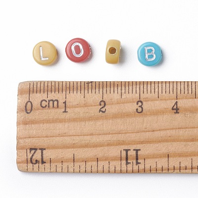 Opaque Mixed Color Acrylic Beads MACR-Q242-011B-1