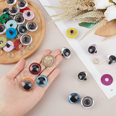 40 Sets 10 Colors Plastic Doll Craft Eyes DIY-GO0001-72-1