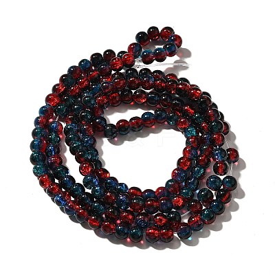Crackle Glass Beads Strands CCG-C002-6mm-10-1