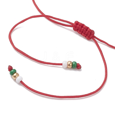 Glass Seed Beads Braided Bead Bracelets BJEW-MZ00231-02-1