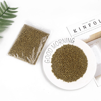 Baking Paint Glass Seed Beads SEED-S003-K30-1