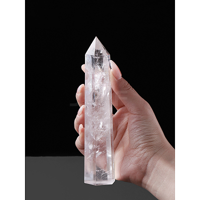 Natural Quartz Crystal Pointed Prism Bar Home Display Decoration G-PW0007-099C-1