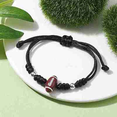 Adjustable Nylon Thread Braided Bead Bracelets BJEW-JB10079-03-1