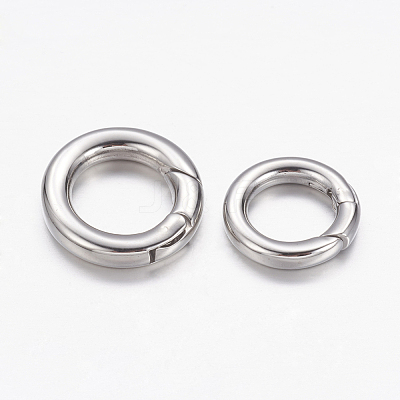 Tarnish Resistant 304 Stainless Steel Spring Gate Rings STAS-G134-13P-15mm-1