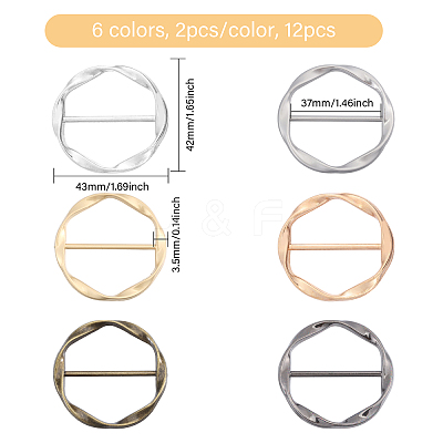 2 Sets Alloy Buckle Clasps FIND-GL0002-19-1