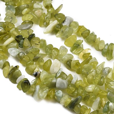 Natural Jade Chip Beads Strands G-B160-B02-1