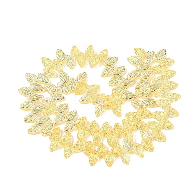 Electroplate Transparent Glass Beads Strands EGLA-N056-03A-04-1