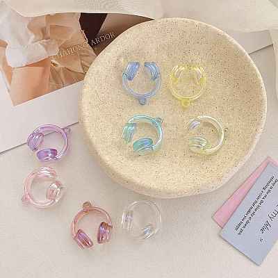 UV Plating Transparent Acrylic Pendants OACR-N163-31-1