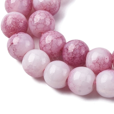 Ombre Effect Dyed Glass Beads Strands X-GLAA-T031-01O-11-1
