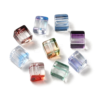 Two Tone Transparent Glass Beads X1-GLAA-NH0001-03-1