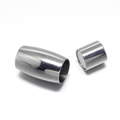 Tarnish Resistant Column 304 Stainless Steel Magnetic Clasps with Glue-in Ends STAS-D059-14D-1