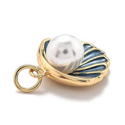 Brass Enamel Pendants X-KK-O140-12G-1