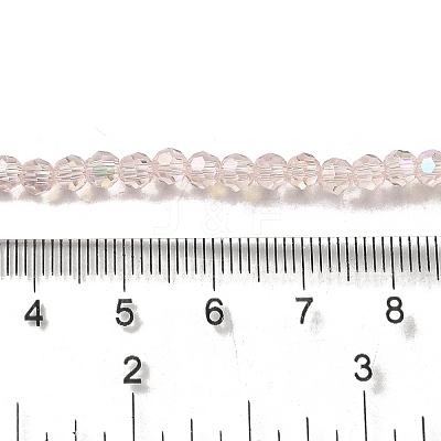 Electroplate Transparent Glass Beads Strands EGLA-A035-T4mm-L20-1