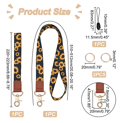 Adjustable Mobile Phone Lanyard AJEW-WH0324-39A-1