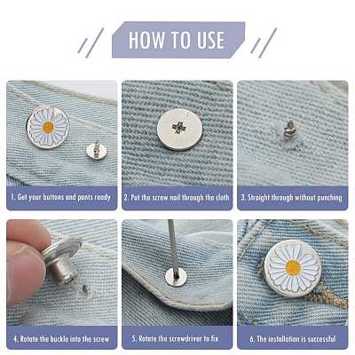 Alloy Button Pins for Jeans PURS-PW0009-01D-02P-1