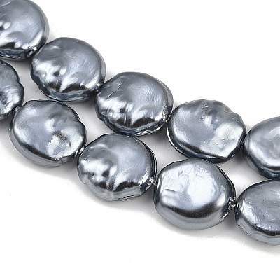 Electroplated Glass Beads Strands GLAA-H039-05C-1