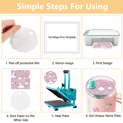 10Pcs Acrylic Heat Transfer Blanks Lid Decorations DIY-BC0013-71B-1