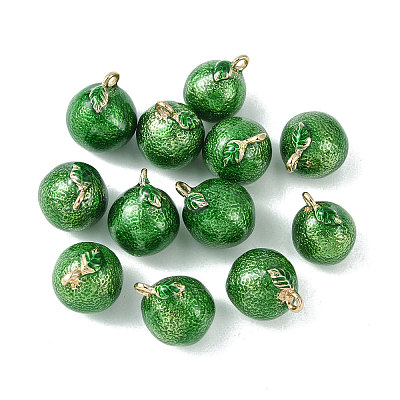 Brass Enamel Charms KK-G462-34LG-1