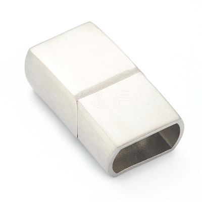Tarnish Resistant 304 Stainless Steel Magnetic Clasps with Glue-in Ends STAS-B017-09P-1
