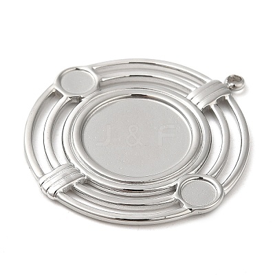 Non-Tarnish 304 Stainless Steel Pendant Cabochon Settings STAS-K263-44P-1