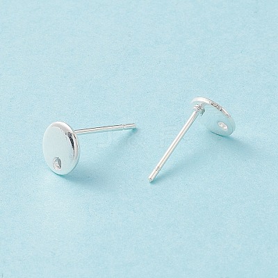 201 Stainless Steel Stud Earring Findings X-STAS-P308-09A-S-1