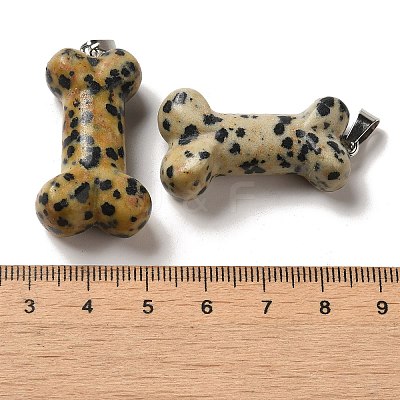 Natural Dalmatian Jasper Pendants G-K353-02P-04-1