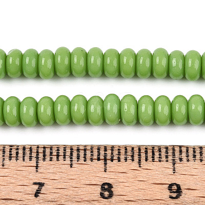 Opaque Spray Painted Glass Beads GLAA-ZX008-4mm-18B-1