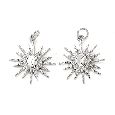 Natural White Shell Pendants KK-D502-20P-1