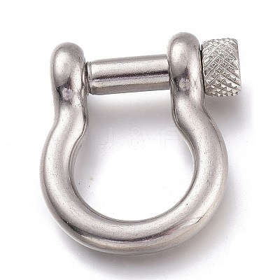 Tarnish Resistant 304 Stainless Steel D-Ring Anchor Shackle Clasps STAS-Z017-16P-1
