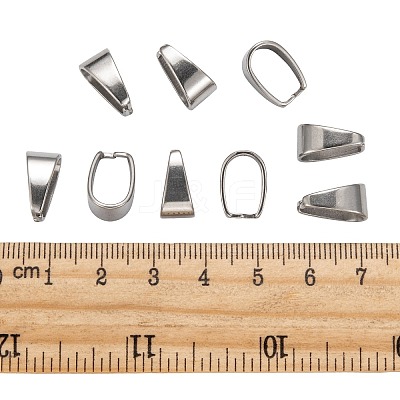 Tarnish Resistant 201 Stainless Steel Snap on Bails X-STAS-H052-1
