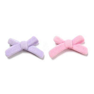 Flocky Acrylic Beads OACR-E020-04-1