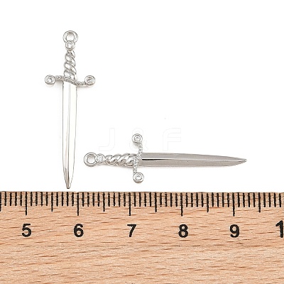 Brass Micro Pave Clear Cubic Zirconia Pendants CU-CBAD306-20P-1