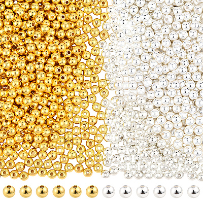 1200Pcs 2 Colors CCB Plastic Beads CCB-PA0001-04C-1
