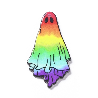 Halloween Printed Acrylic Pendants MACR-C016-02-1