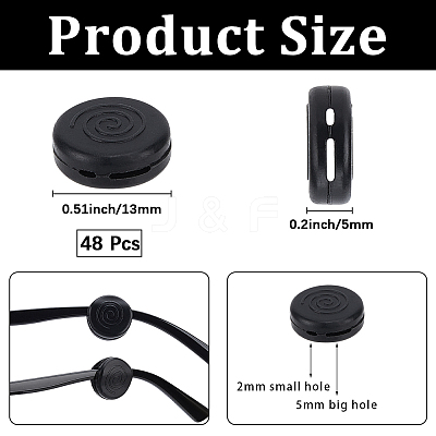 48Pcs Silicone Eyeglasses Ear Grip FIND-CN0002-47A-1