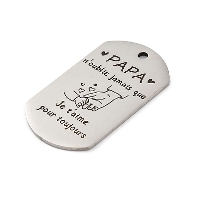Anti-Tarnish 201 Stainless Steel Pendants STAS-R002-02P-13-1