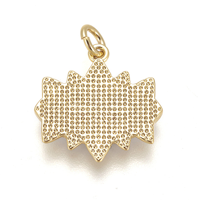 Brass Enamel Pendants KK-L185-05G-1